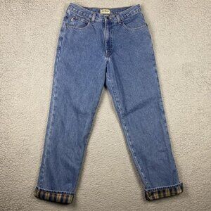 Vintage 90s LL Bean Flannel Lined Jeans Mens 32 Classic Fit 33x32 (31x32 ACTUAL)